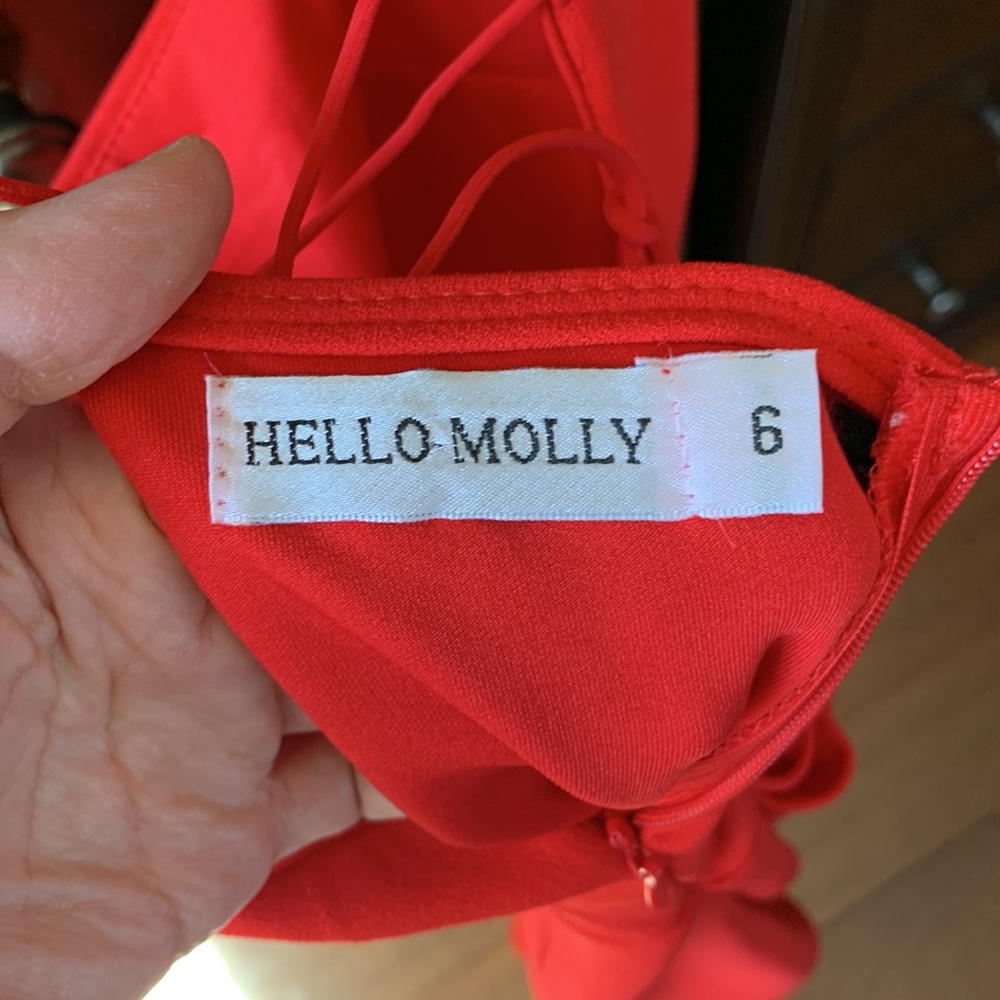Hello molly red slit dress - Picture 4 of 4